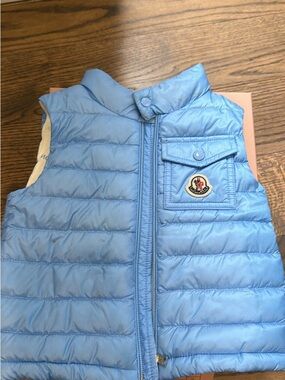 Moncler Light Blue Quilted Puffer Vest - Kids Diaper Cover